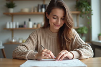 Femme en train d'enlever un gel ongulaire avec précision
